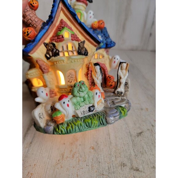 Spooky hollow AS IS haunted house ceramic vintage village accessory - Picture 4 of 11
